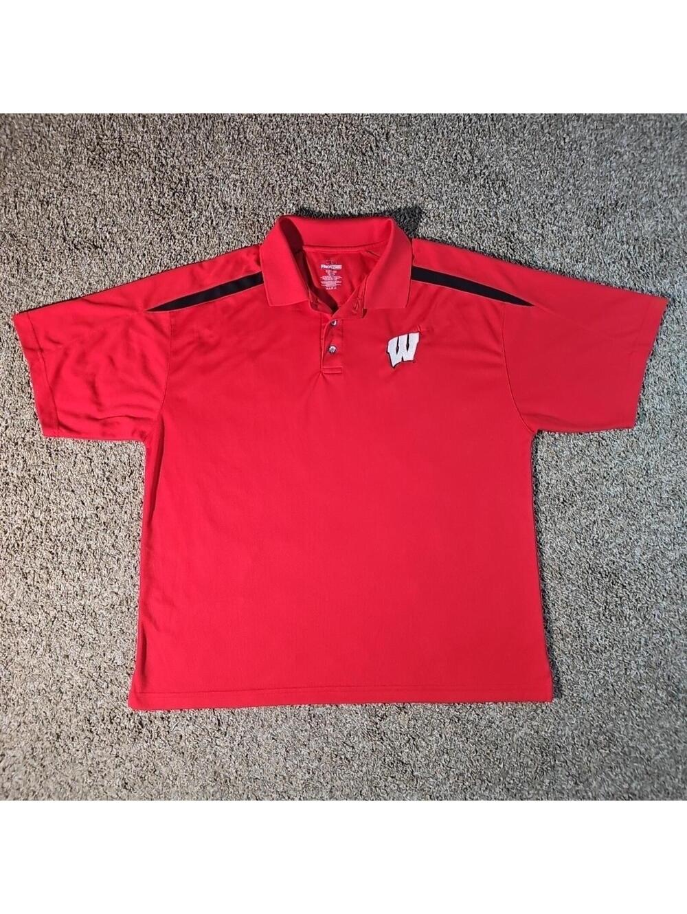 Pro Edge L Wisconsin Badgers Polo